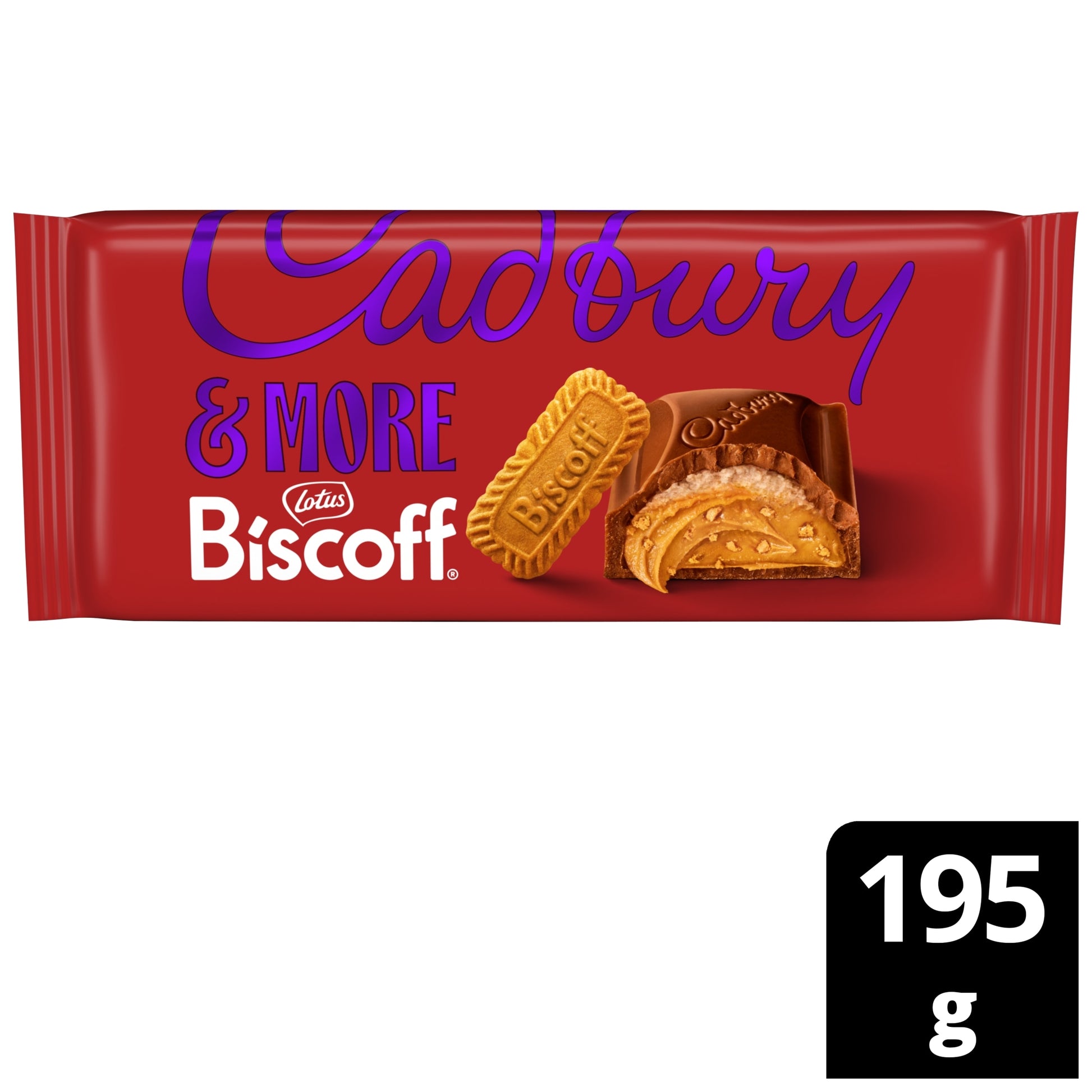 Cadbury Dairy Milk &More Lotus Biscoff Chocolate Bar 195g — image 1