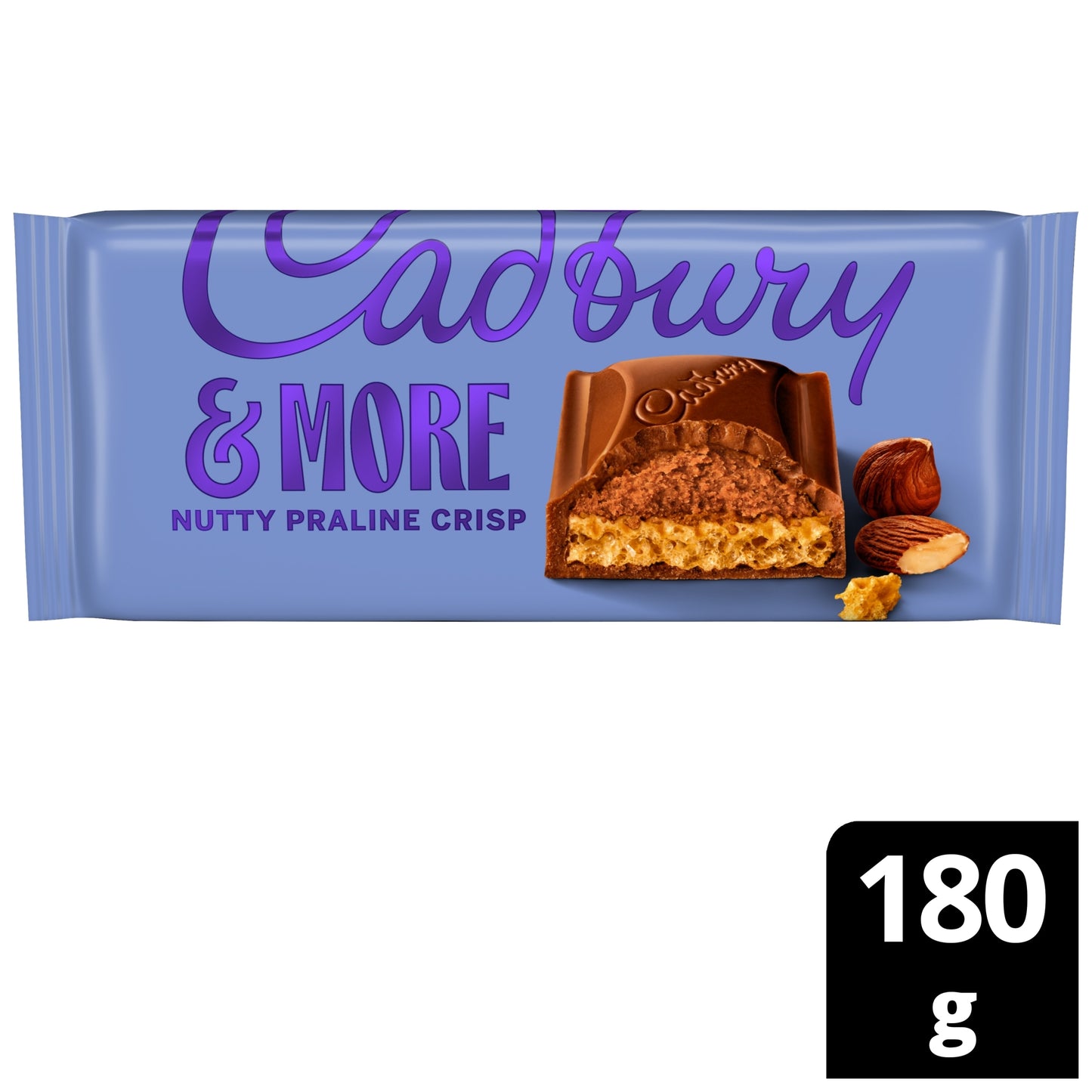 Cadbury Dairy Milk &More Nutty Praline Crisp Chocolate Bar 180g — image 1