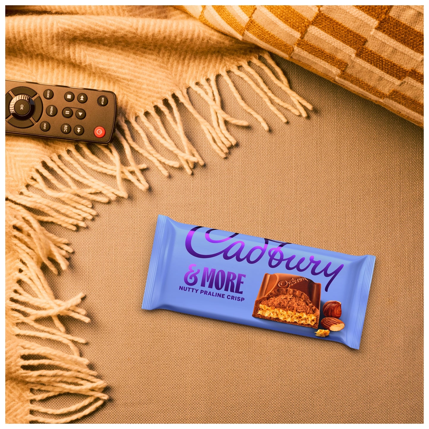 Cadbury Dairy Milk &More Nutty Praline Crisp Chocolate Bar 180g — image 2