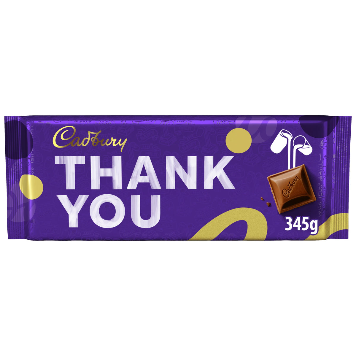 CADBURY DAIRY MILK THANK YOU CHOCOLATE BAR 345G — image 1