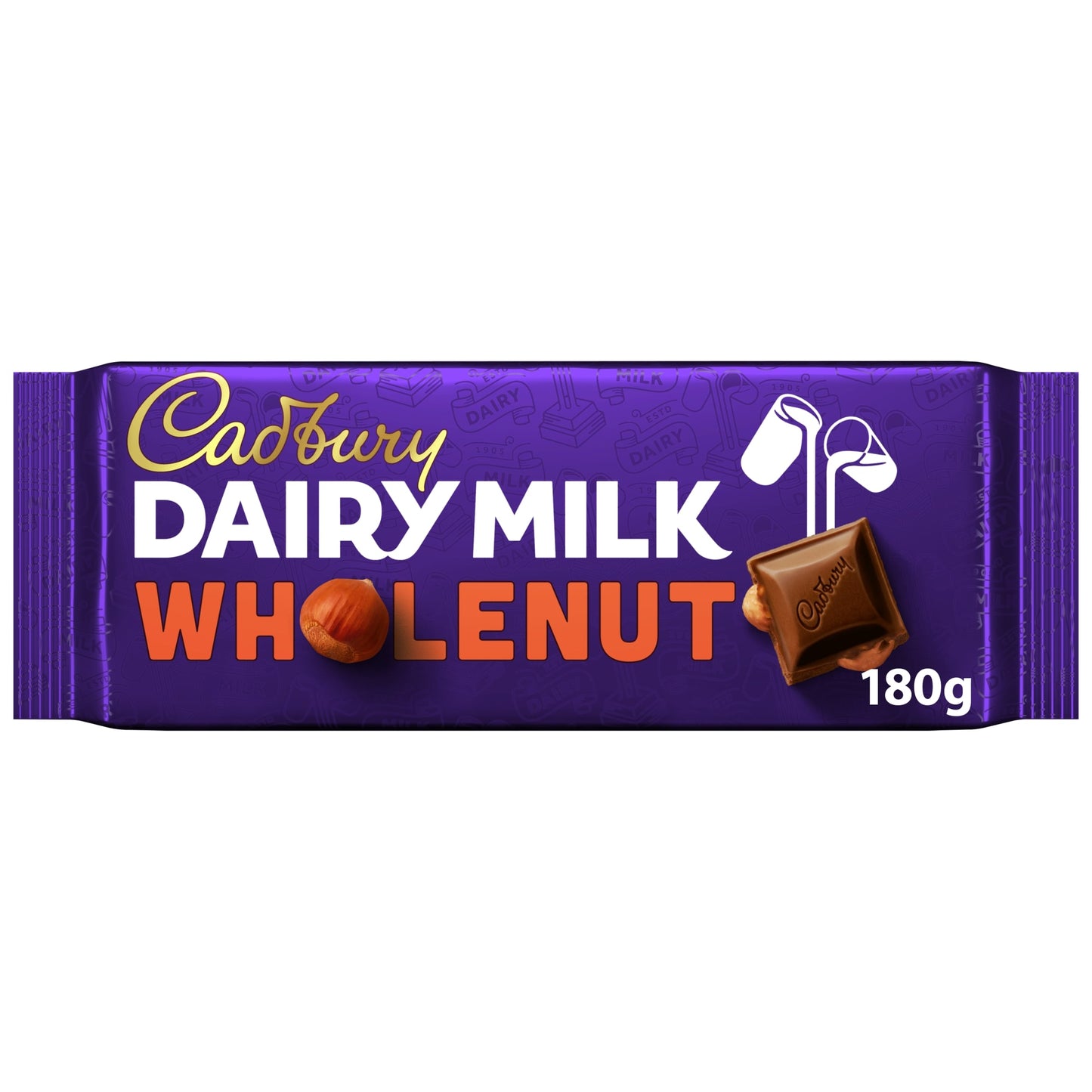 Cadbury Dairy Milk Whole Nut Chocolate Bar 180G — image 1