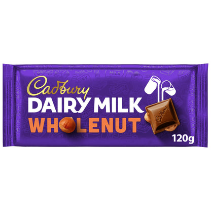 Cadbury Dairy Milk Wholenut Chocolate Bar 120g — image 1