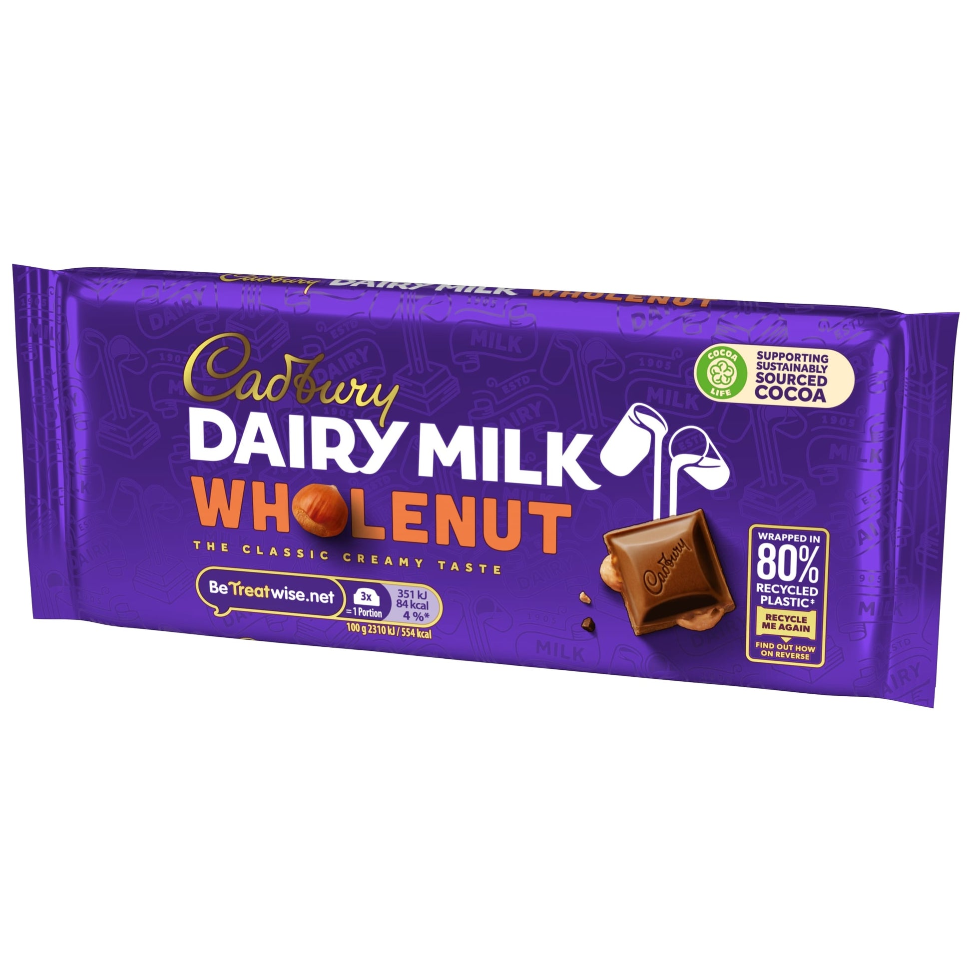 Cadbury Dairy Milk Wholenut Chocolate Bar 120g — image 4