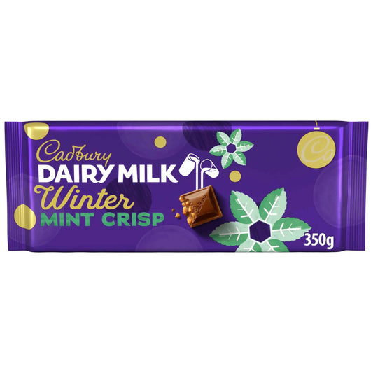 Cadbury Dairy Milk Winter Mint Crisp 350g — Great British Imports