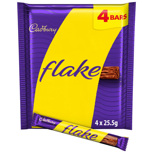 Cadbury Flake Chocolate Bar 4 Pack Multipack 102g — image 1