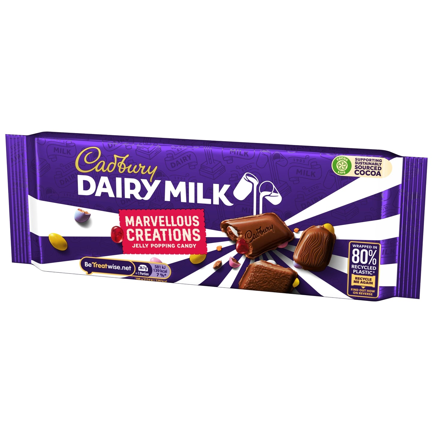 Cadbury Marvellous Creations Jelly Pop Candy Chocolate Bar 160g — image 4