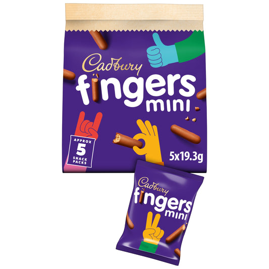 Cadbury Mini Fingers Chocolate Biscuits 5 x 19.3g — image 1