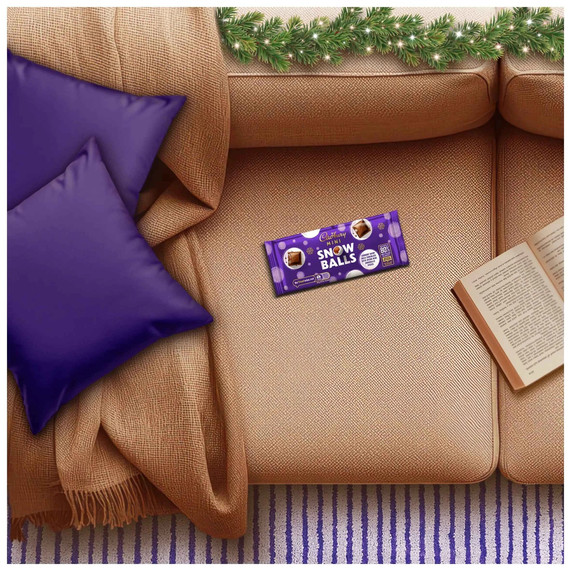 Cadbury Mini Snowballs Chocolate Bar 110g