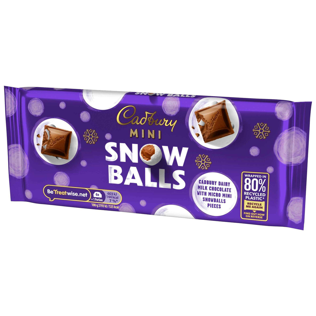 Cadbury Mini Snowballs Chocolate Bar 110g