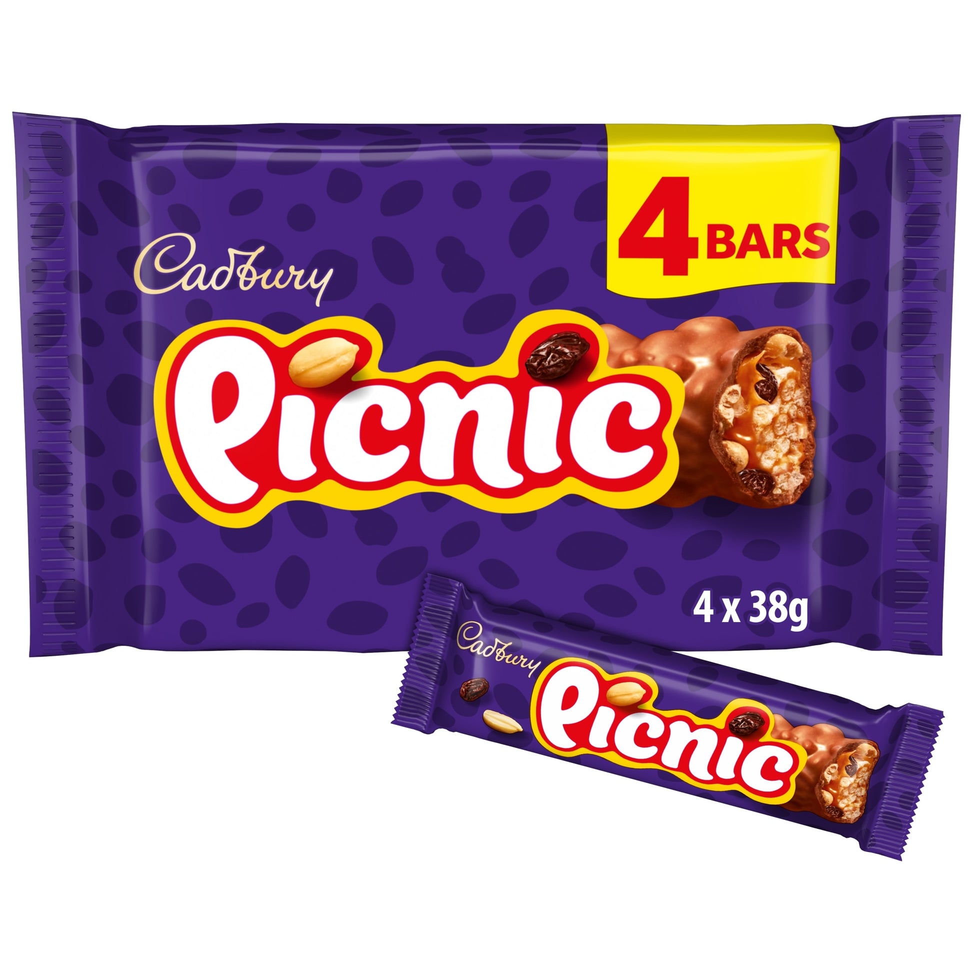Cadbury Picnic Chocolate Bar 4 Pack Multipack 152g — image 1