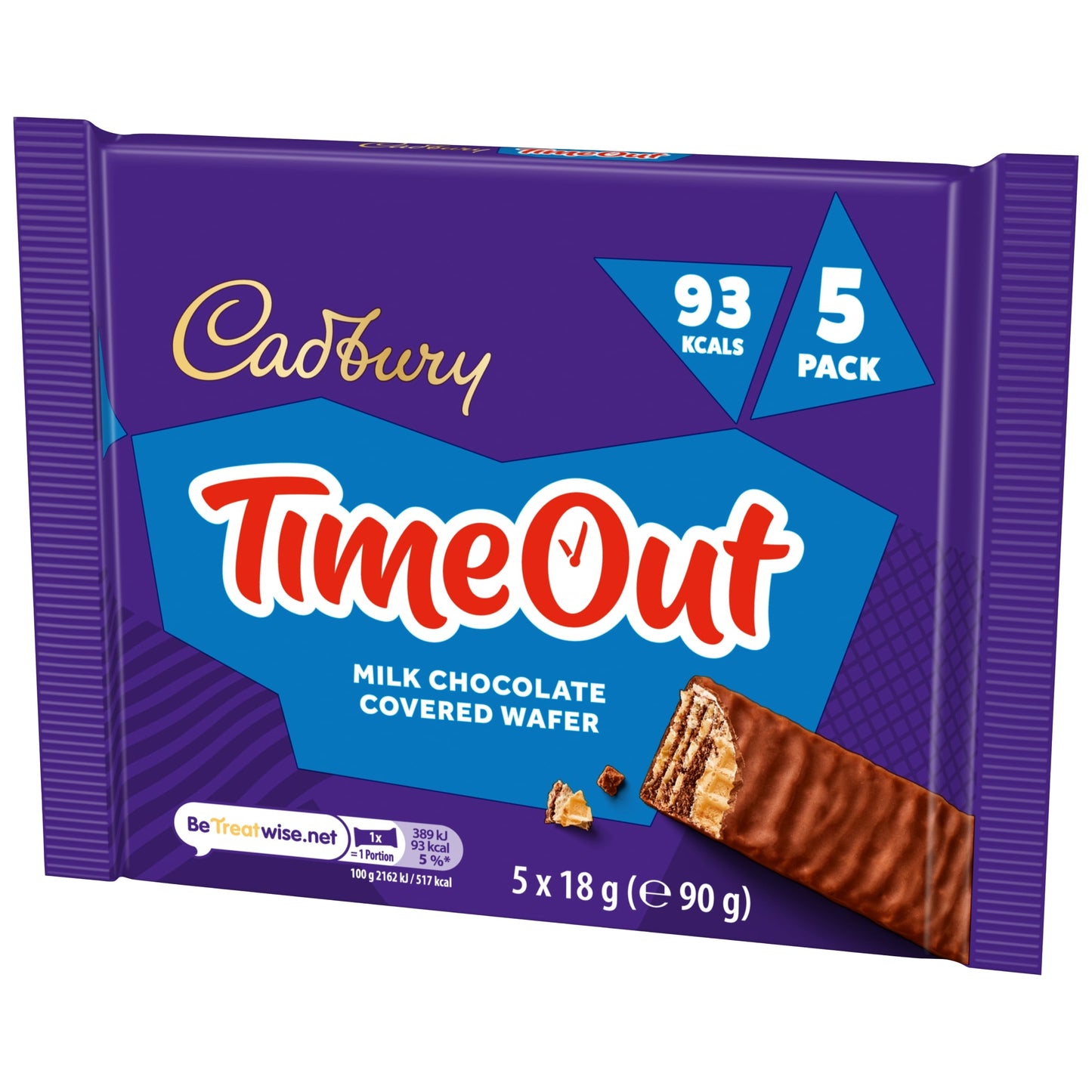 Cadbury Time out Milk chocolate covered Wafer 5x18g — image 5