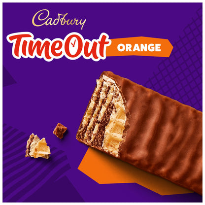 Cadbury Time out Orange Milk Chocolate Covered Wafer 5x 18g — image 2