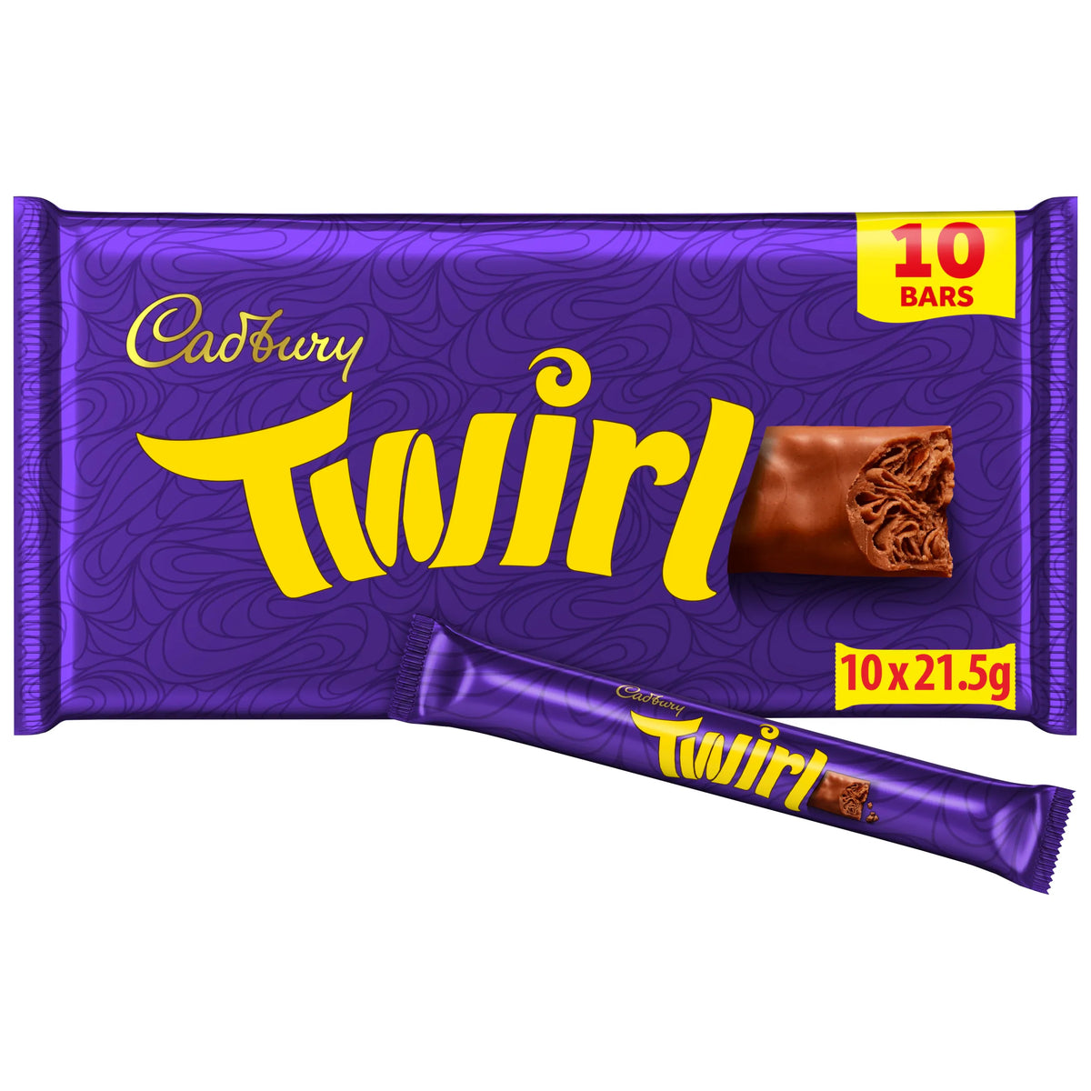 Cadbury Twirl Chocolate Bar 10 Pack Multipack 215g — image 1