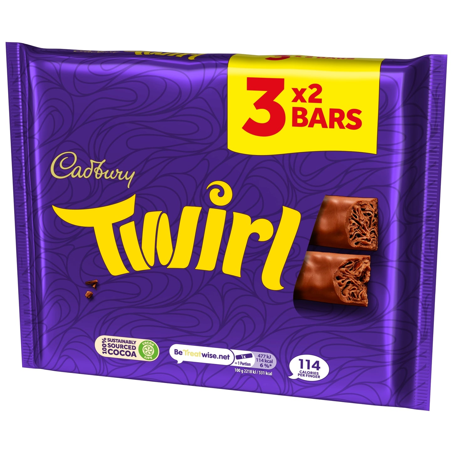 Cadbury Twirl Chocolate Bar 3 Pack Multipack 129g — image 4