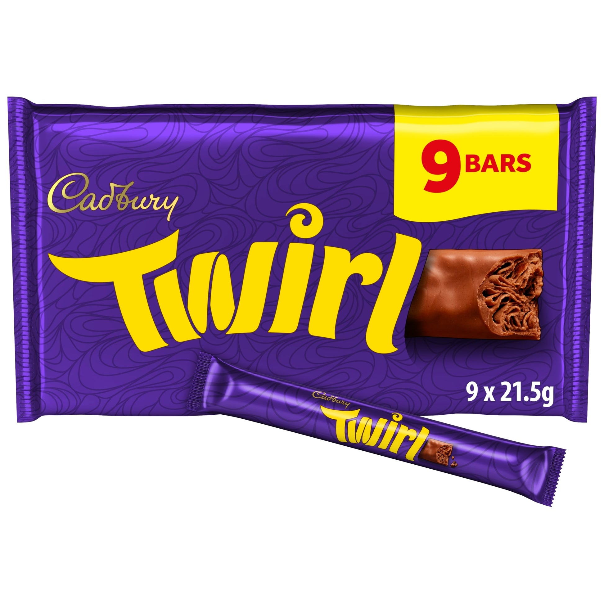 Cadbury Twirl Chocolate Bar 9 Pack Multipack 193.5g — image 1