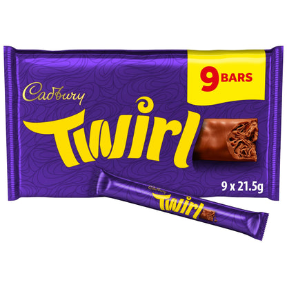 Cadbury Twirl Chocolate Bar 9 Pack Multipack 193.5g — image 1