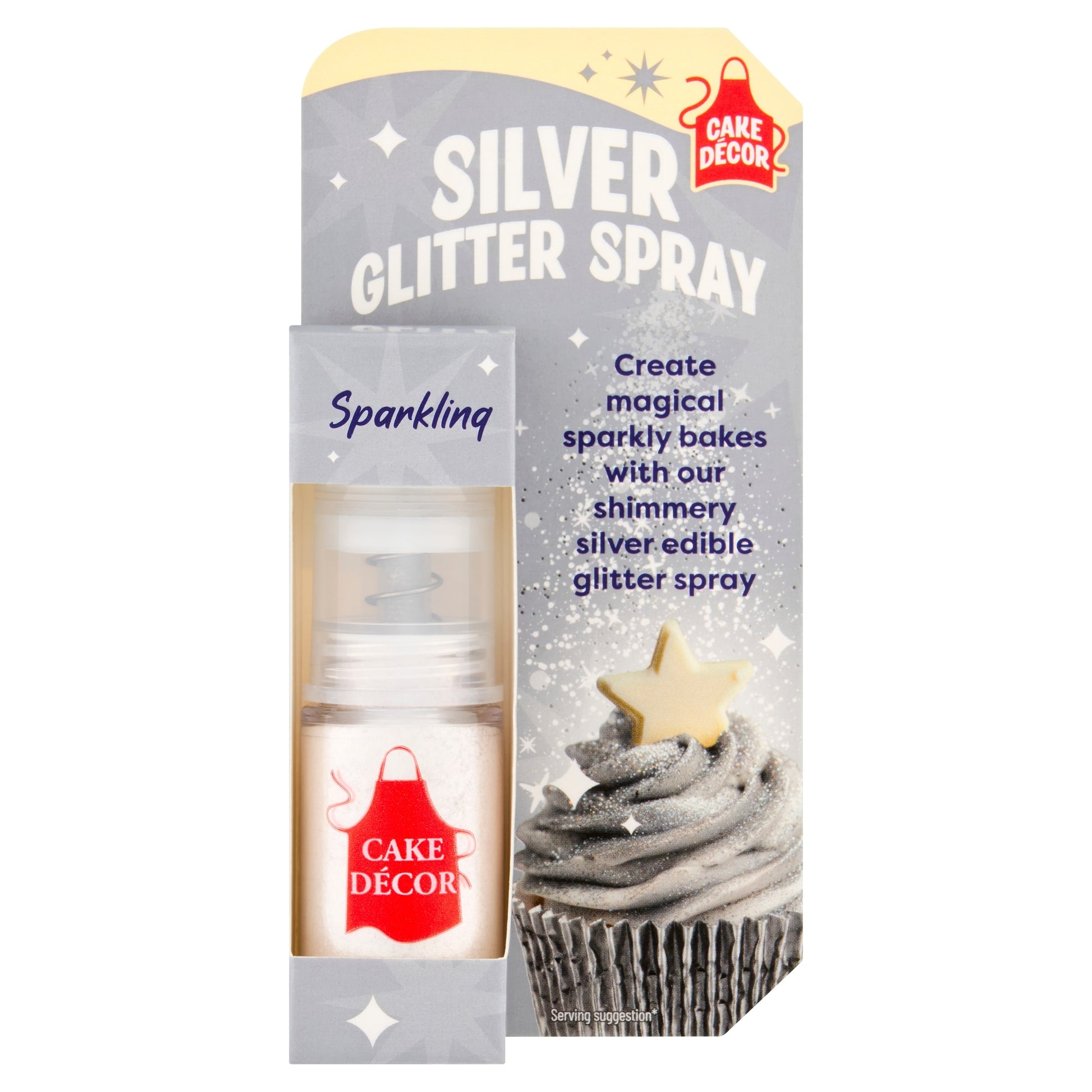 Cake Decor Silver Glitter Spray 4G — image 1