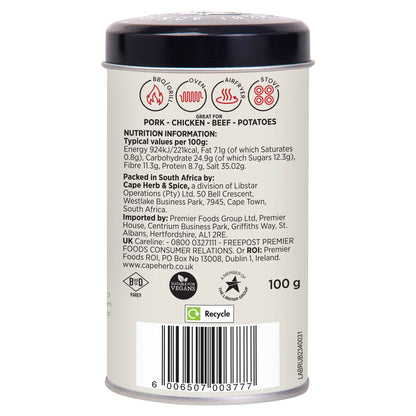 Cape Herb & Spice Rub Spanish Smoked Paprika & Mustard Seasoning 100g