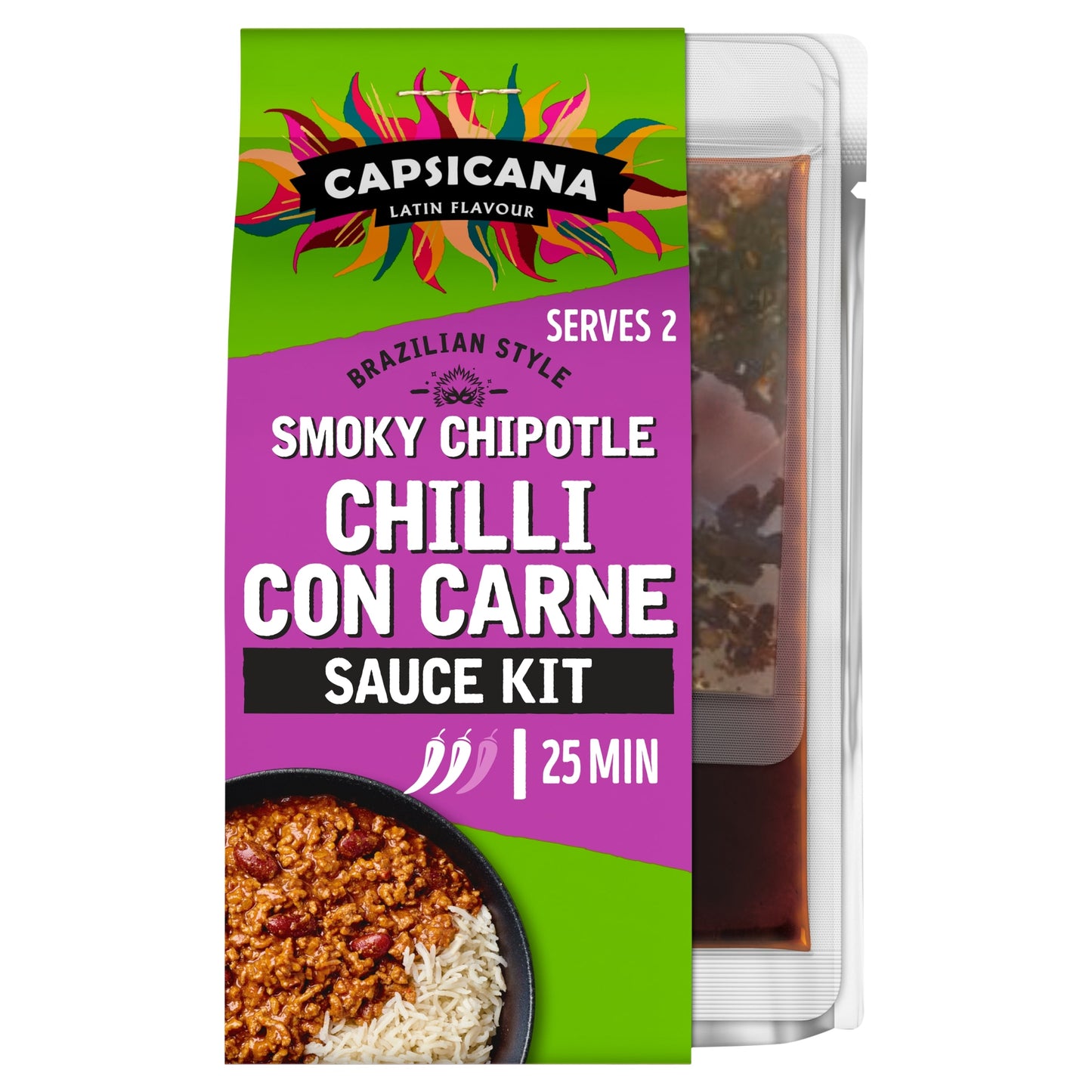 Capsicana Mexican Chilli Con Carne Cooking Sauce Kit 273g — image 1
