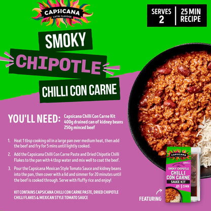 Capsicana Mexican Chilli Con Carne Cooking Sauce Kit 273g — image 2