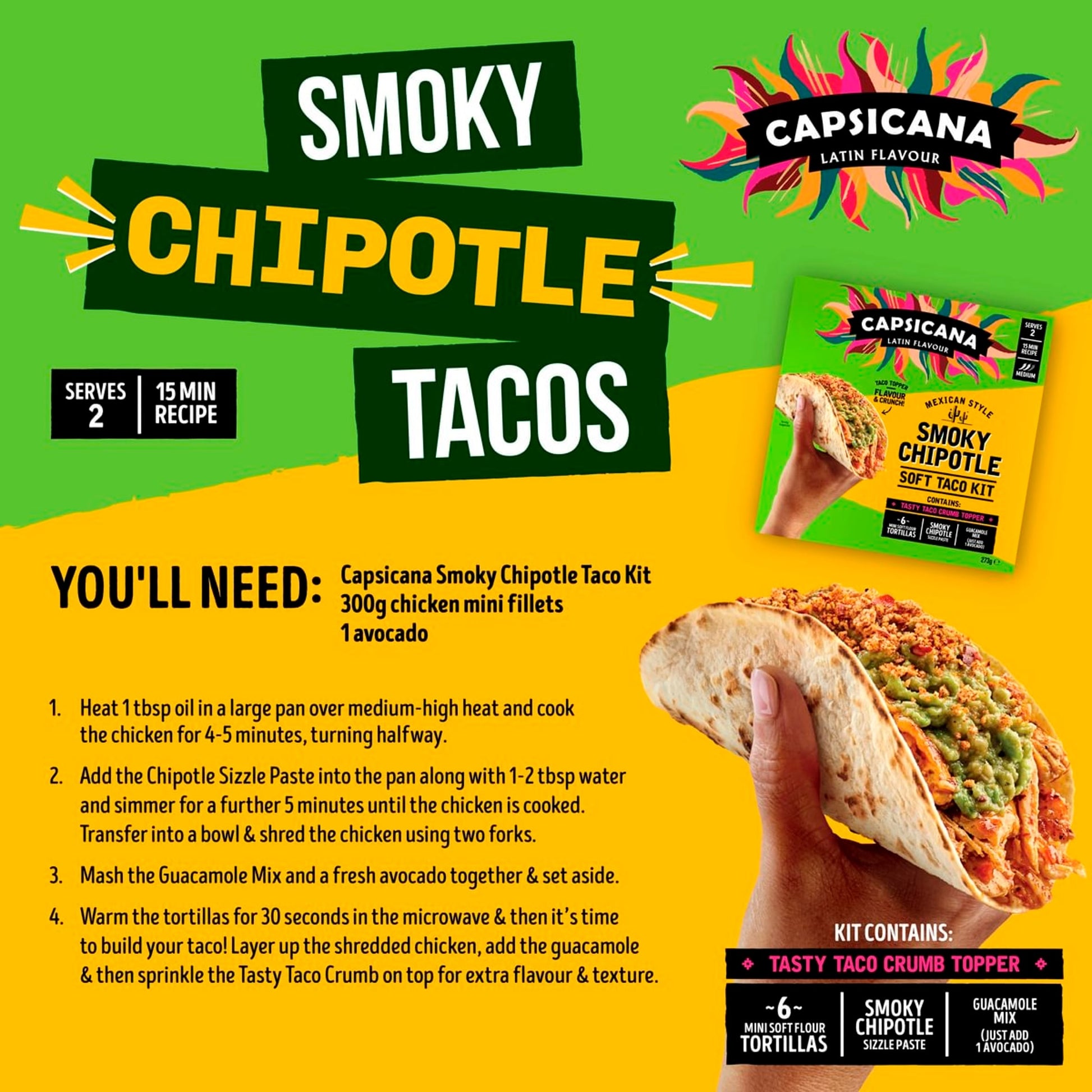 Capsicana Mexican Smoky Chipotle Taco Meal Kit 273g — image 2