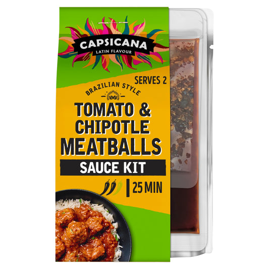 Capsicana Mexican Tomato & Chipotle Meatballs Cooking Sauce Kit 273g — image 1