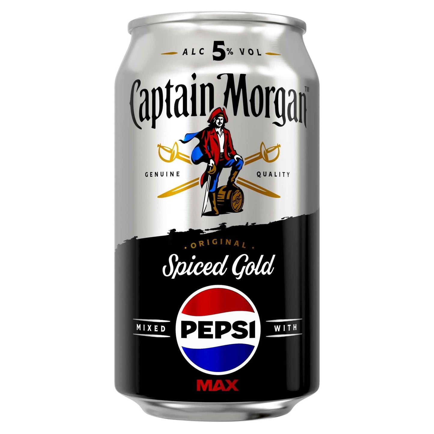 CAPTAIN MORGAN Original Spiced Gold & Pepsi Max 330ml