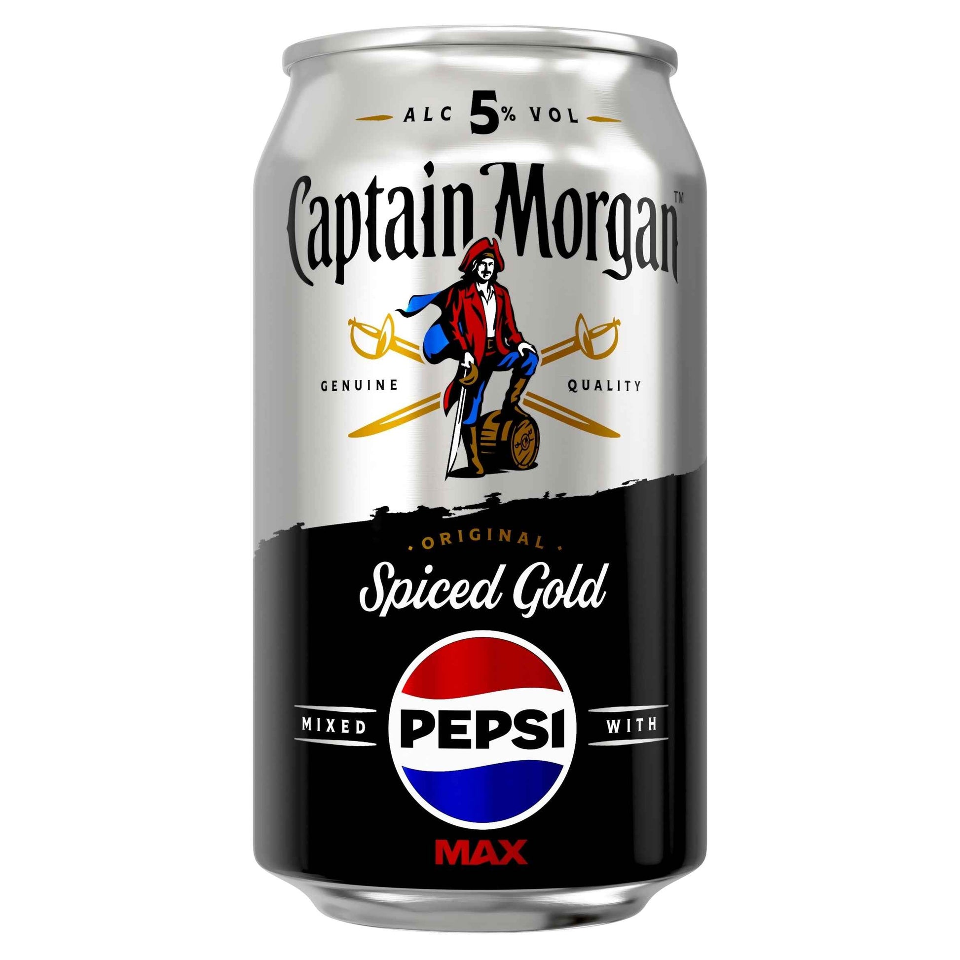 CAPTAIN MORGAN Original Spiced Gold & Pepsi Max 330ml