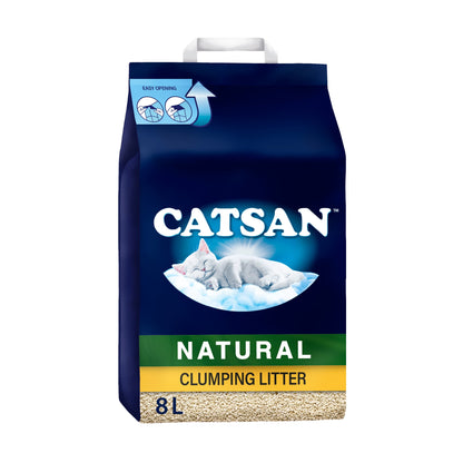 Catsan Natural Clumping Odour Control Biodegradable Cat Litter 8 Litre — image 1