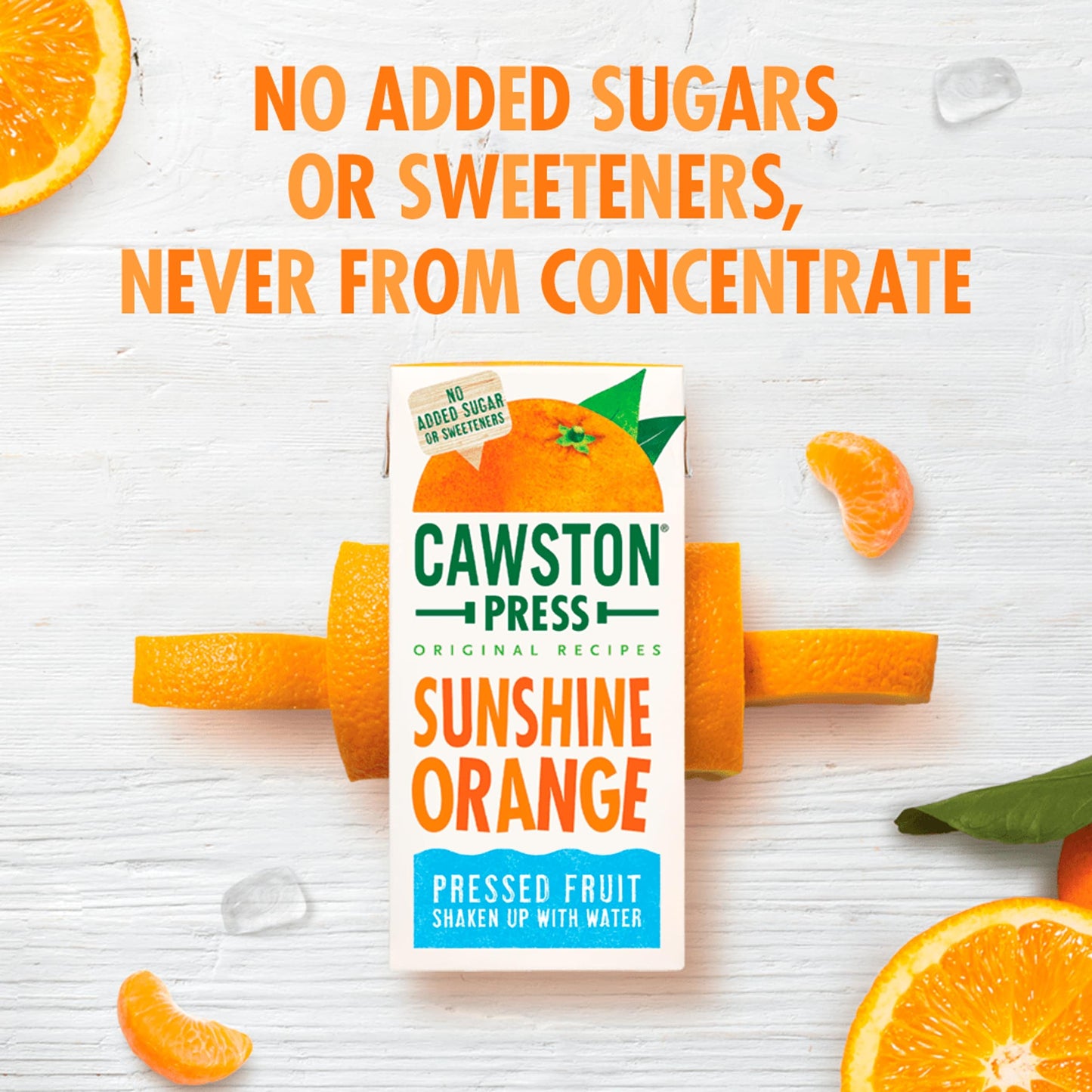 Cawston Press Sunshine Orange Fruit Water Juice Drink 3 x 200ml — image 2