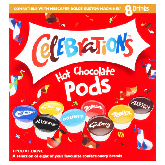 Celebrations Hot Chocolate Pods 8 Pack 122G — image 1