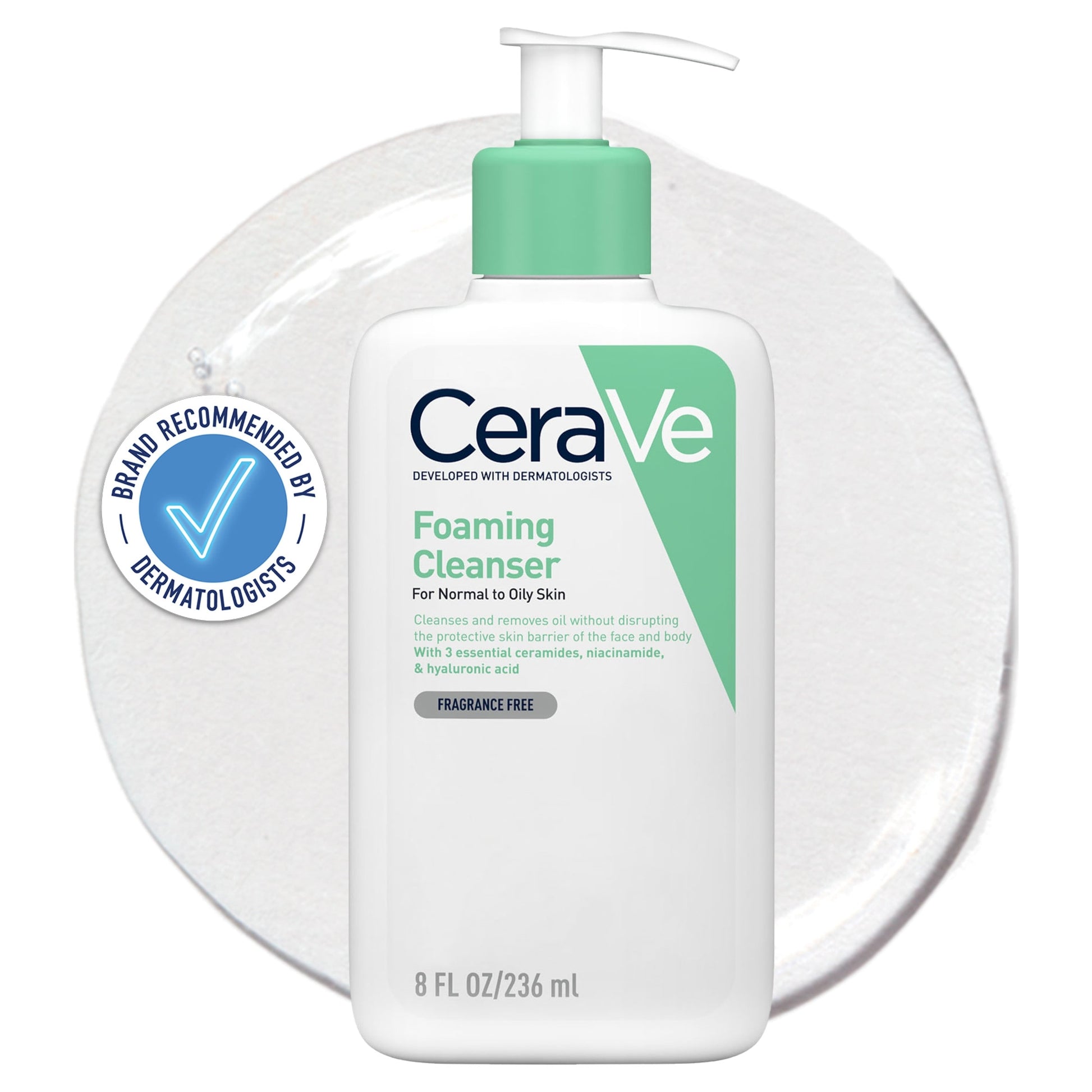 CeraVe Foaming Cleanser with Niacinamide for Normal to Oily Skin 236ml — image 1