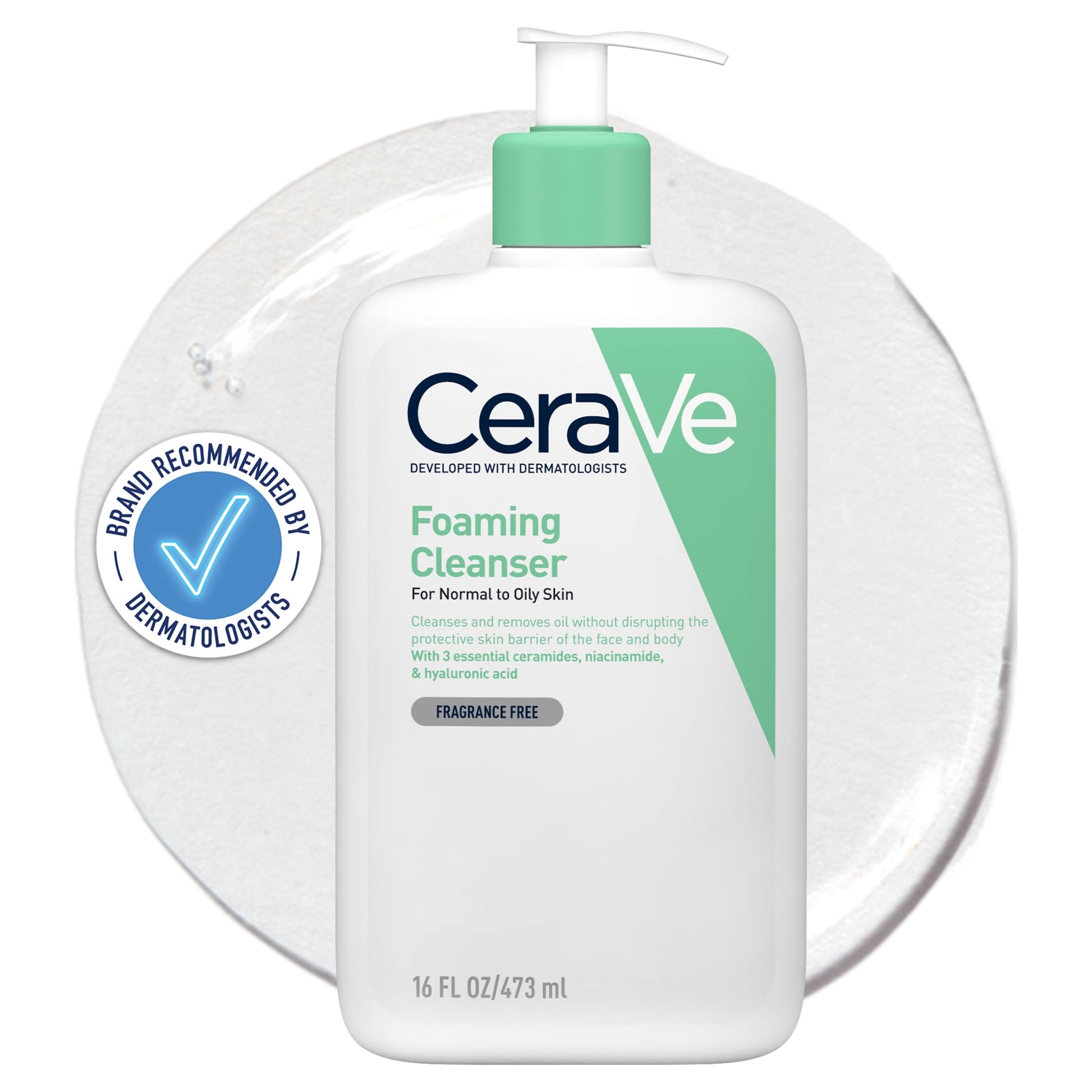 CeraVe Foaming Cleanser with Niacinamide for Normal to Oily Skin 473ml — image 1