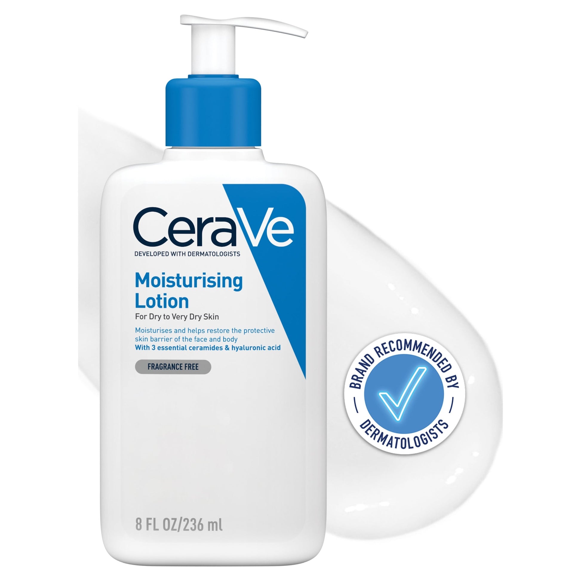 CeraVe Moisturising Lotion with Hyaluronic Acid & Ceramides for Normal to Very Dry Skin 236ml — image 1