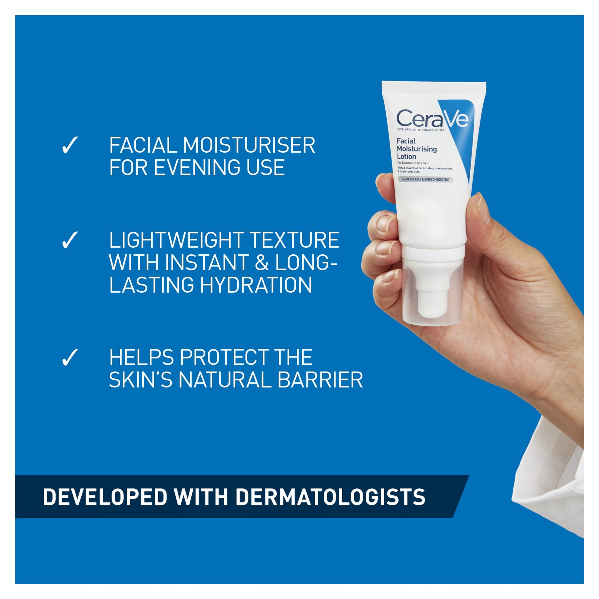 CeraVe PM Facial Moisturising Lotion 52ml — image 2