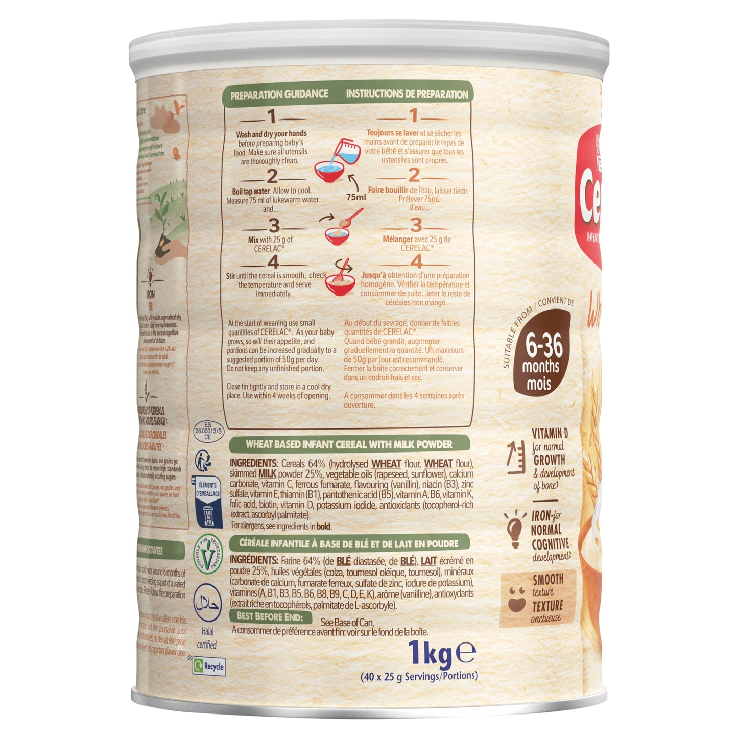 Cerelac Infant Cereals With Milk Wheat 6+ Months 1kg — image 2