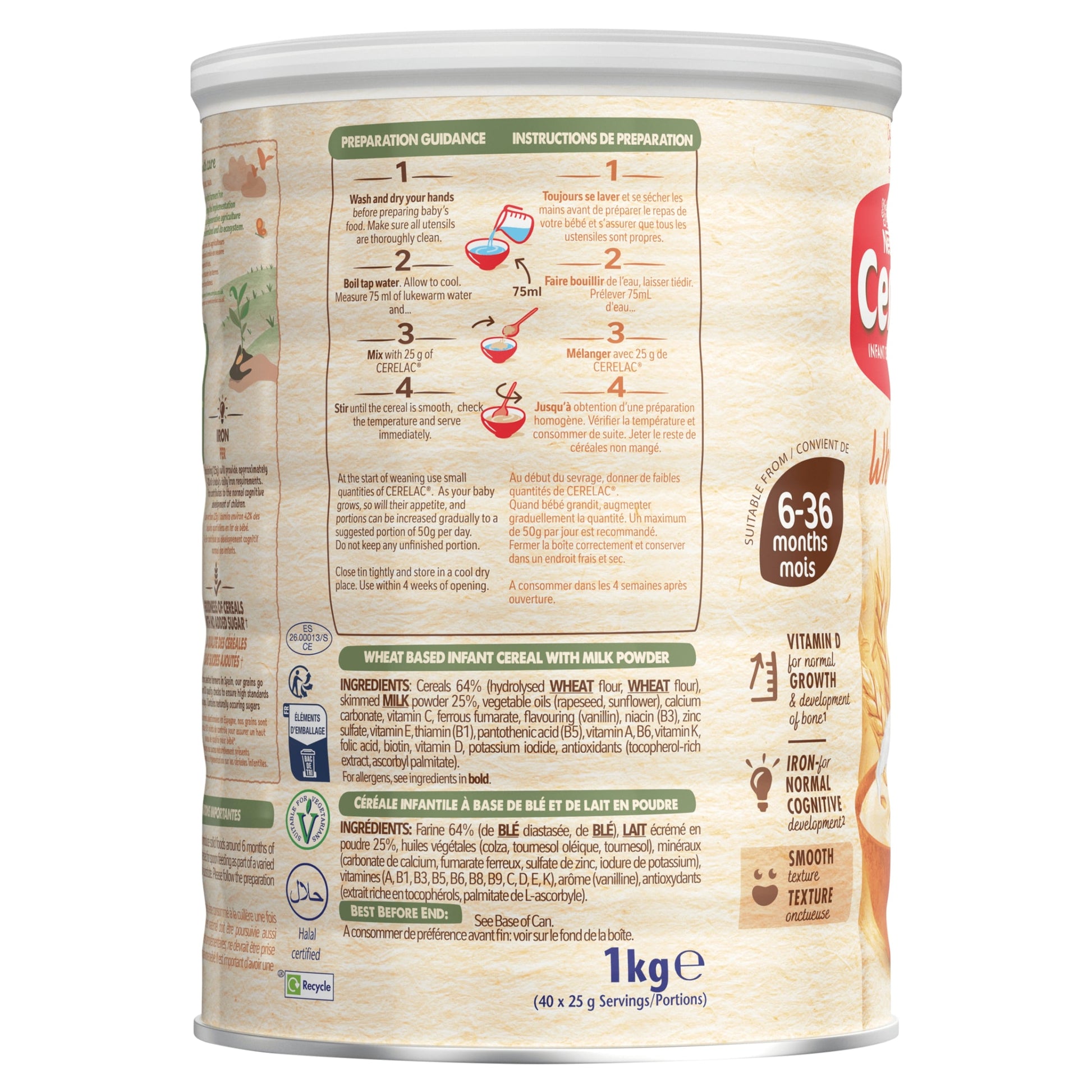 Cerelac Infant Cereals With Milk Wheat 6+ Months 1kg — image 2
