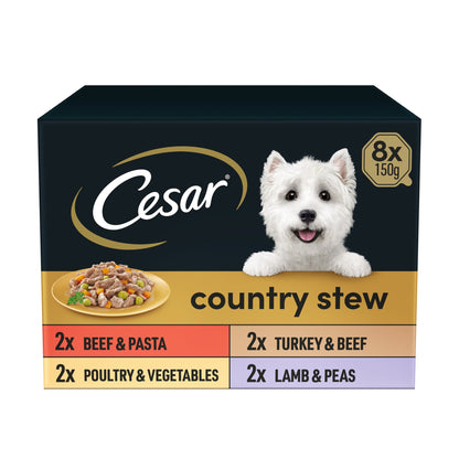 Cesar Country Stew Mixed Selection Wet Dog Food Tray 8x150g — image 1