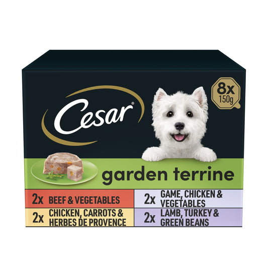 Cesar Garden Terrine Wet Dog Food Tray Mixed in Loaf 8x150g — image 1