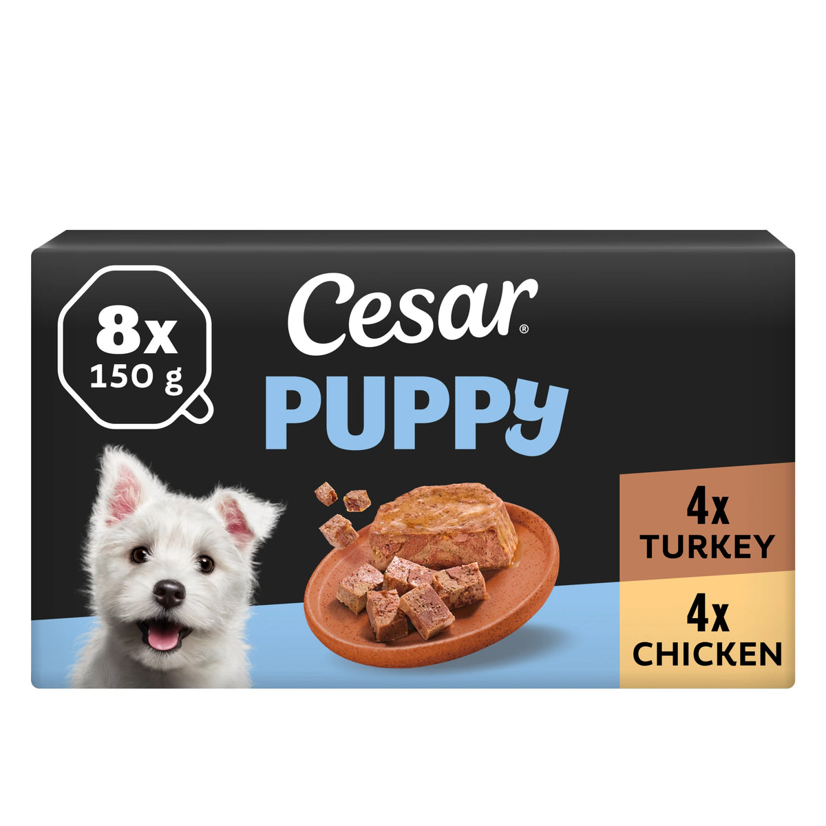 CESAR Puppy Wet Dog Food Trays 8 x 150g — image 1