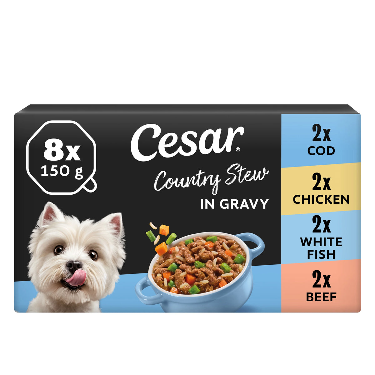 CESAR Surf & Turf Wet Dog Food Trays 8 x 150g — image 1