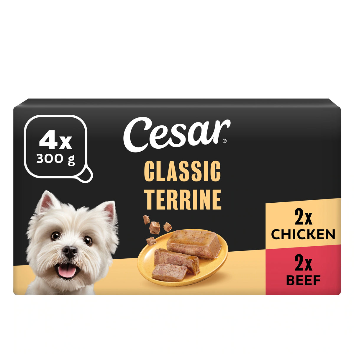 CESAR Wet Dog Food Classic Terrine with Chicken in Loaf 4 x 300g — image 1