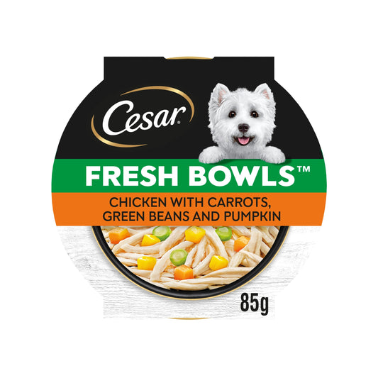 CESAR Wet Dog Food Fresh bowls with Chicken Carrots Green Beans and Pumpkin in Gravy 85g — image 1