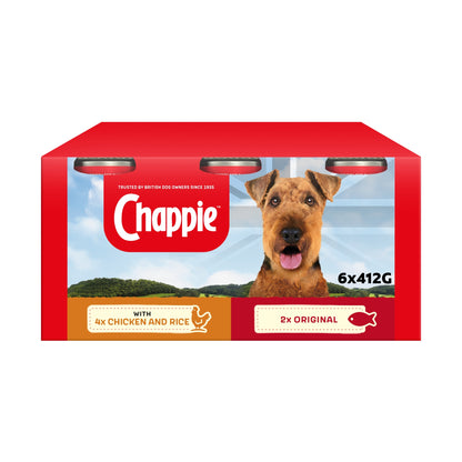 Chappie Adult Wet Dog Food Tins Favourites in Loaf 6 x 412g — image 1