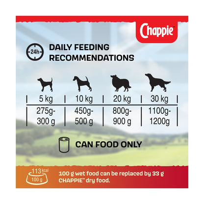 Chappie Adult Wet Dog Food Tins Favourites in Loaf 6 x 412g — image 5