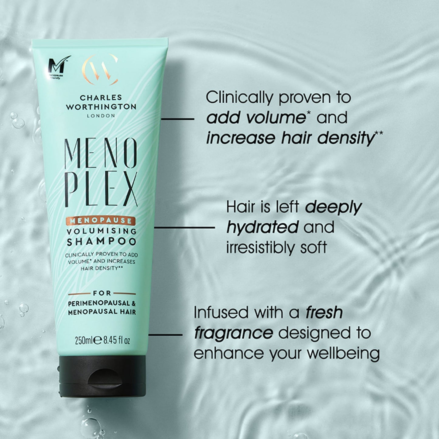 Charles Worthington Menoplex Volumising Shampoo 250ml — image 2