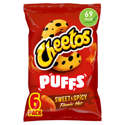 Cheetos Puffs Sweet & Spicy Flamin' Hot Crisps 6 x 13g — image 2