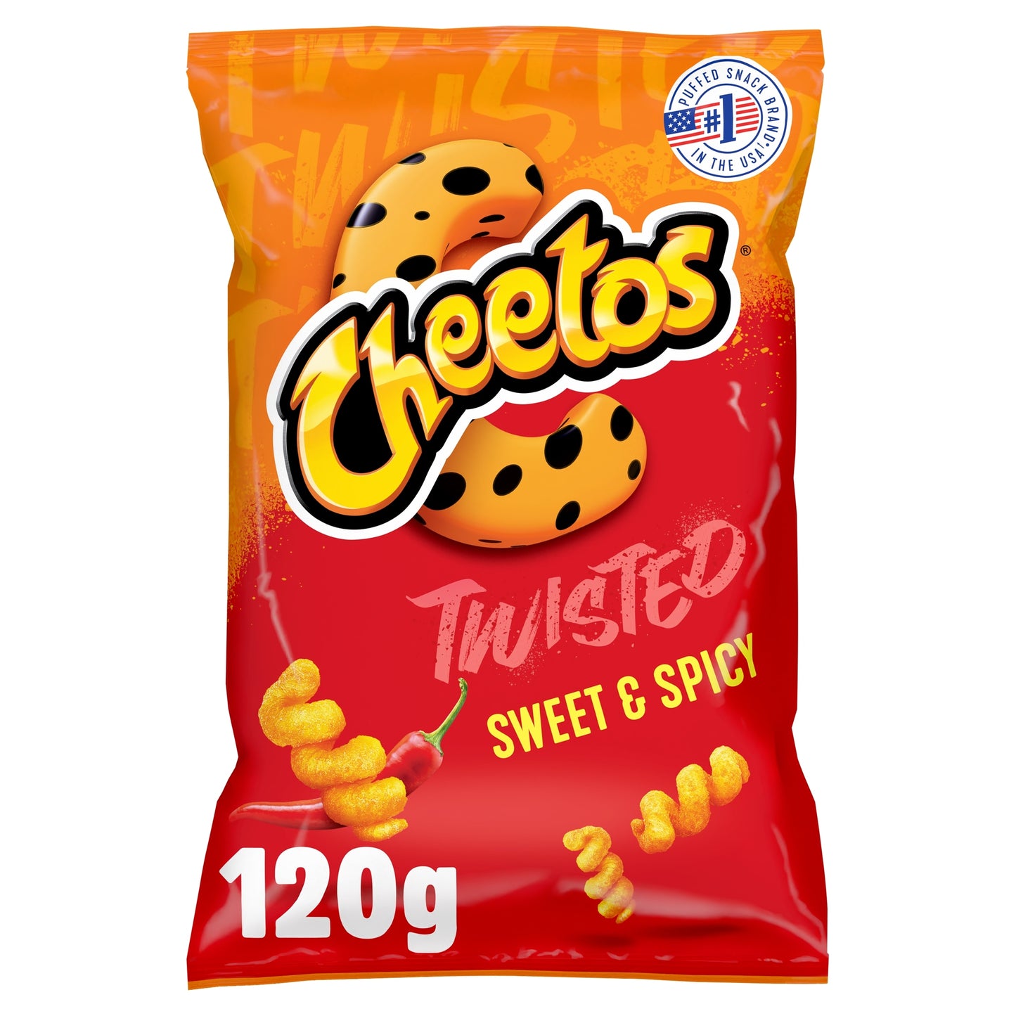 Cheetos Twisted Sweet & Spicy Sharing Bag Crisps 120g — image 1