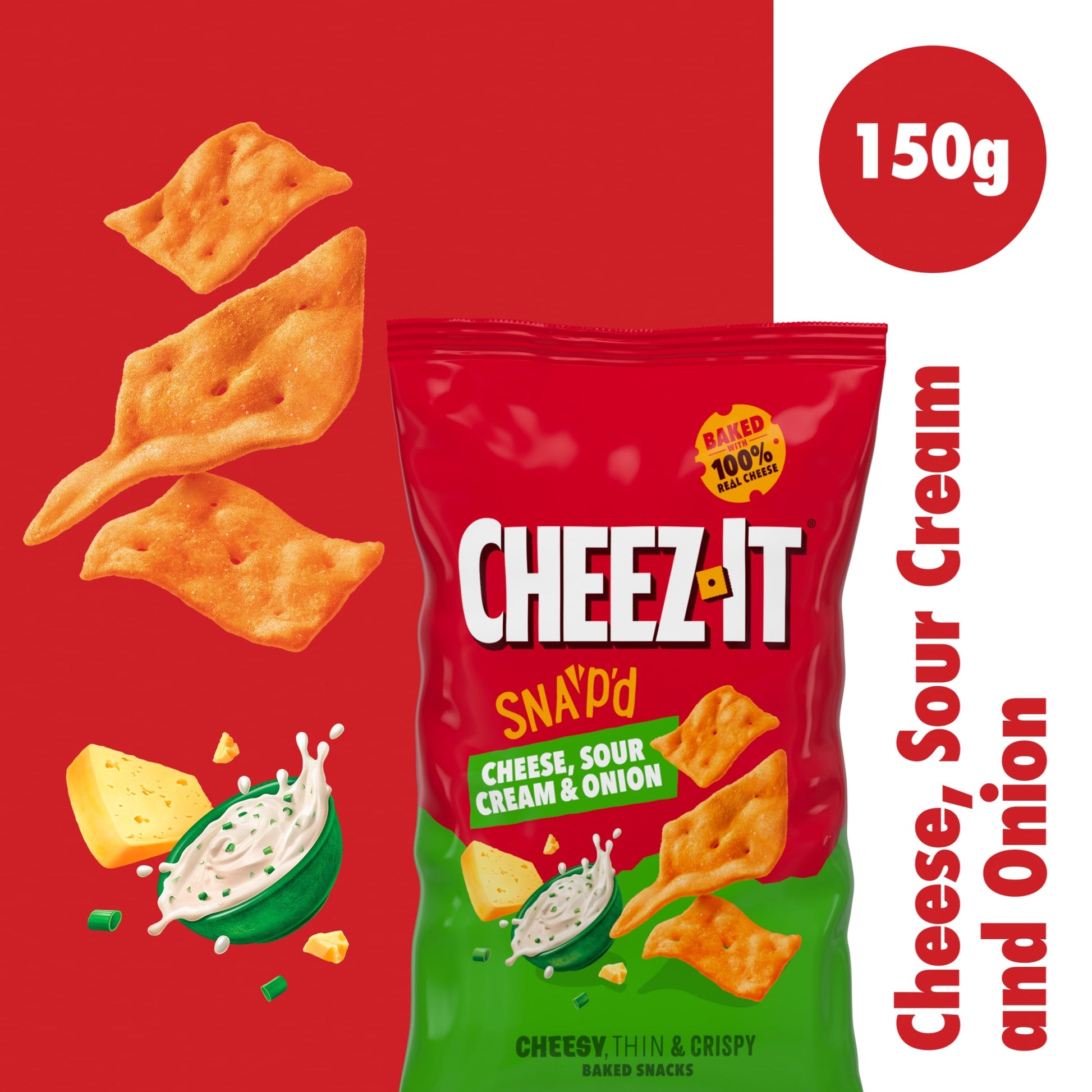 Cheez-It Cheese Sour Cream & Onion 150g — image 2