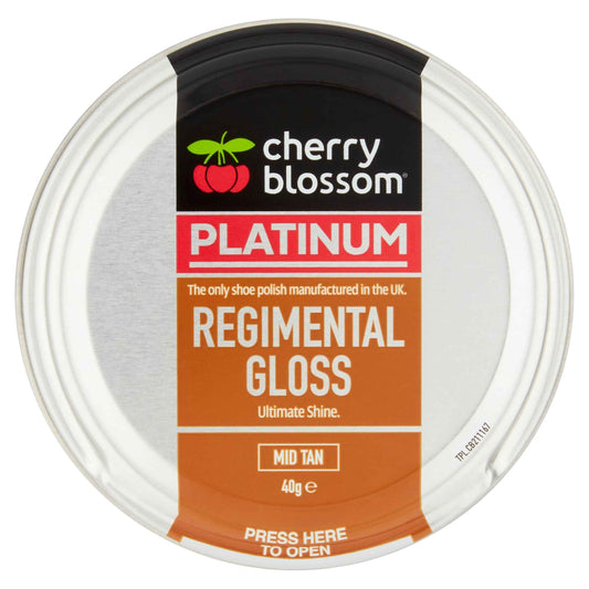 CHERRY BLOSSOM Regimental Gloss Tan Shoe Polish 40g